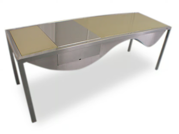 ORO INCA - Stainless steel writing desk with drawers by ICI ET LÀ - view 2